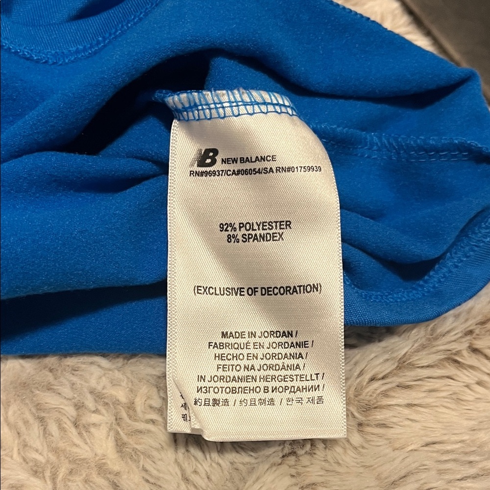 New Balance Men's Performance Blue Jacket Athletic Sporty Blokecore Fitness - Picture 7 of 8